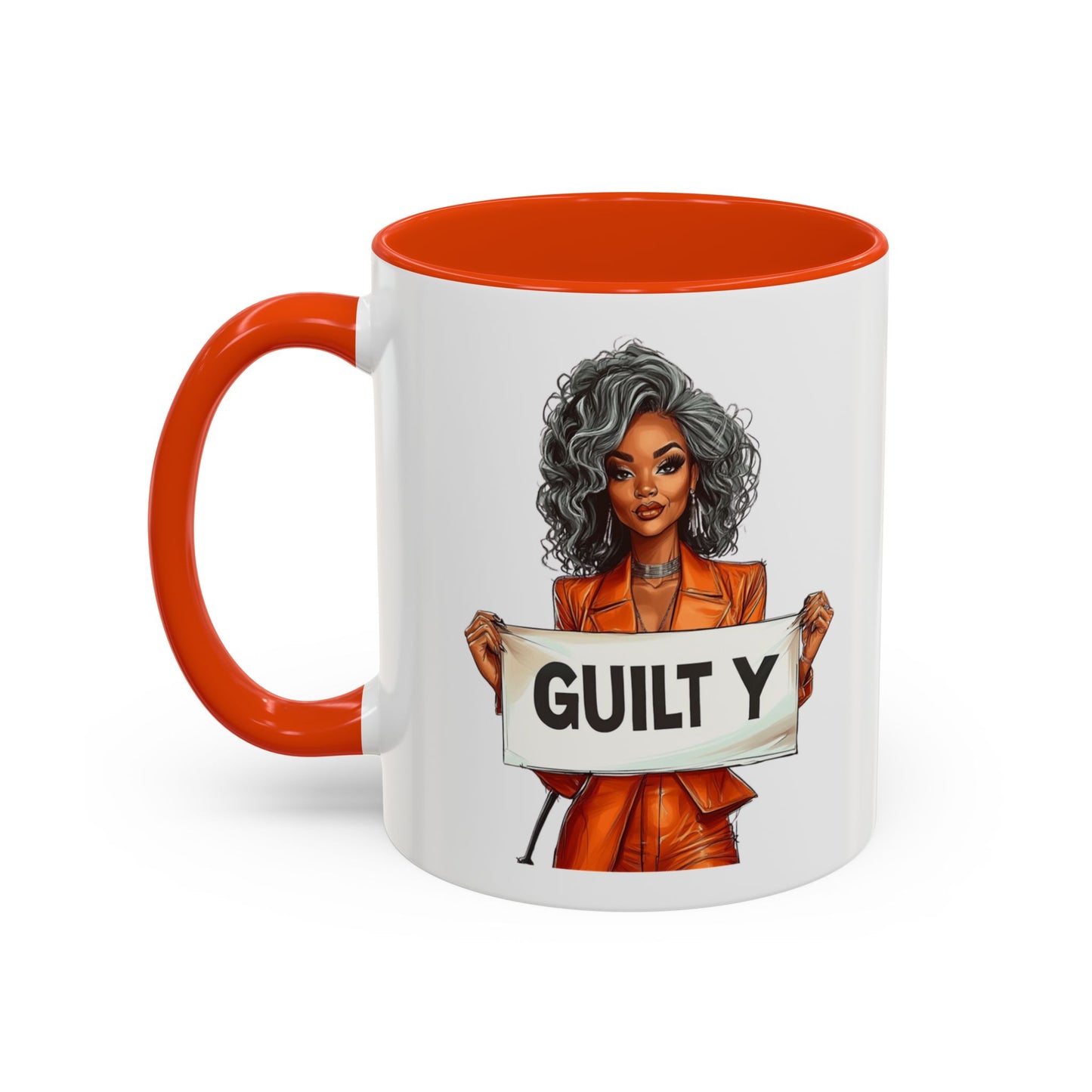 Colorful Mugs - Guilty Of Loving Them More Than Myself Empowerment Design, Inspirational Graphic Mug, Black Women's Empowerment Coffee