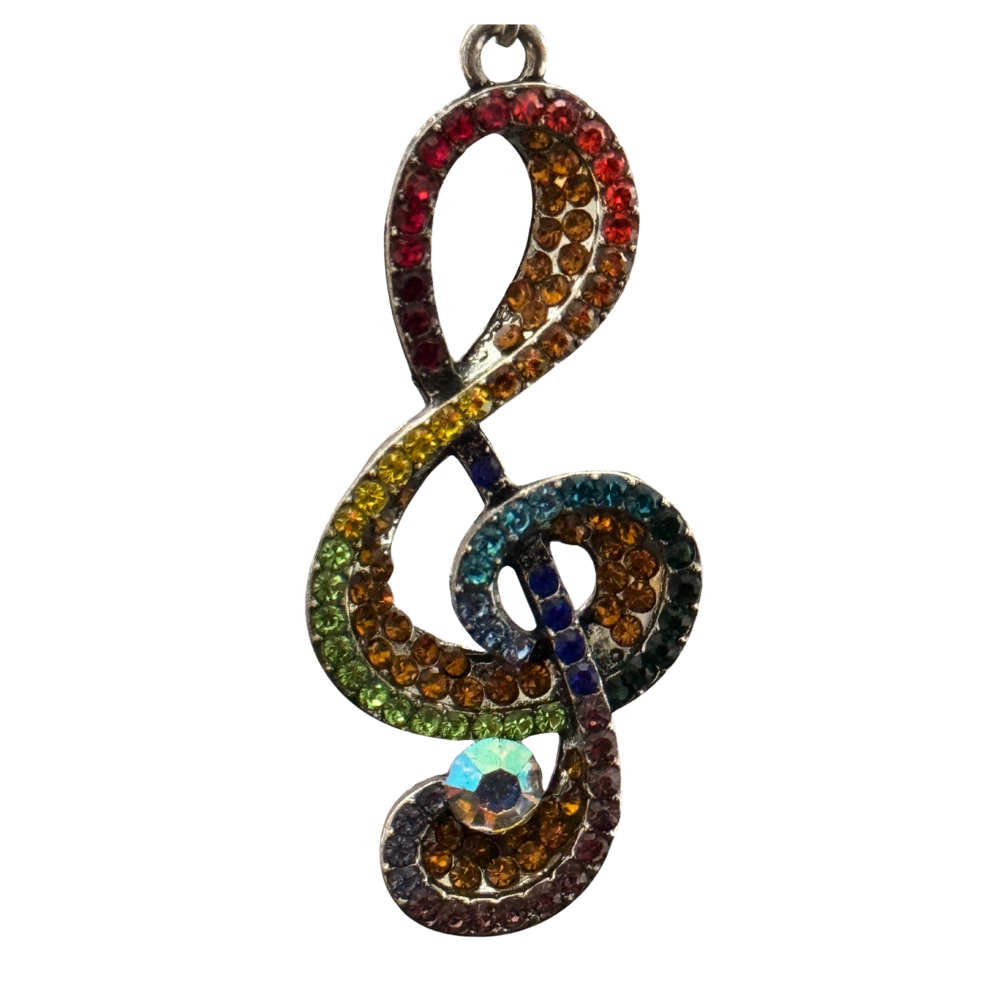 *Clearance* Rainbow Treble Clef Earrings | Music Note Jewelry | Colorful Statement Dangles for Music Lovers