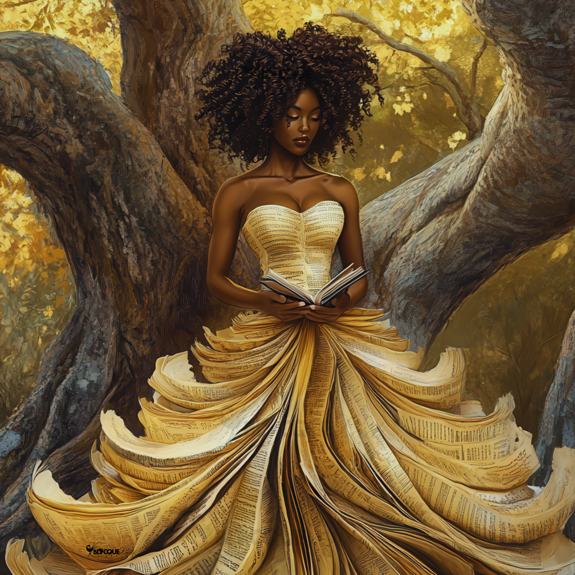 Black woman empowerment wall art celebrating resilience, healing, and self-love. Afrocentric digital print for inspiring home décor