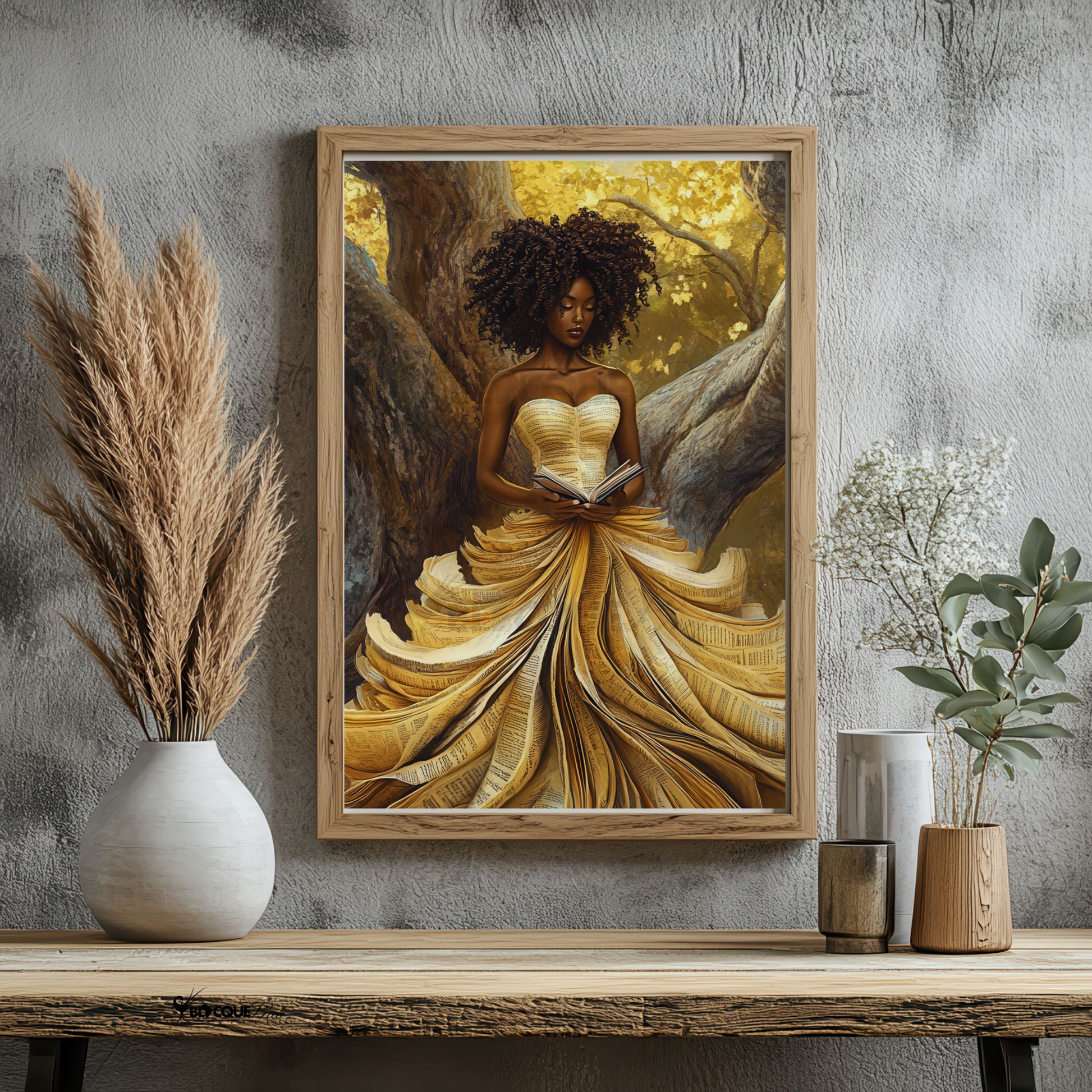Black woman empowerment wall art celebrating resilience, healing, and self-love. Afrocentric digital print for inspiring home décor