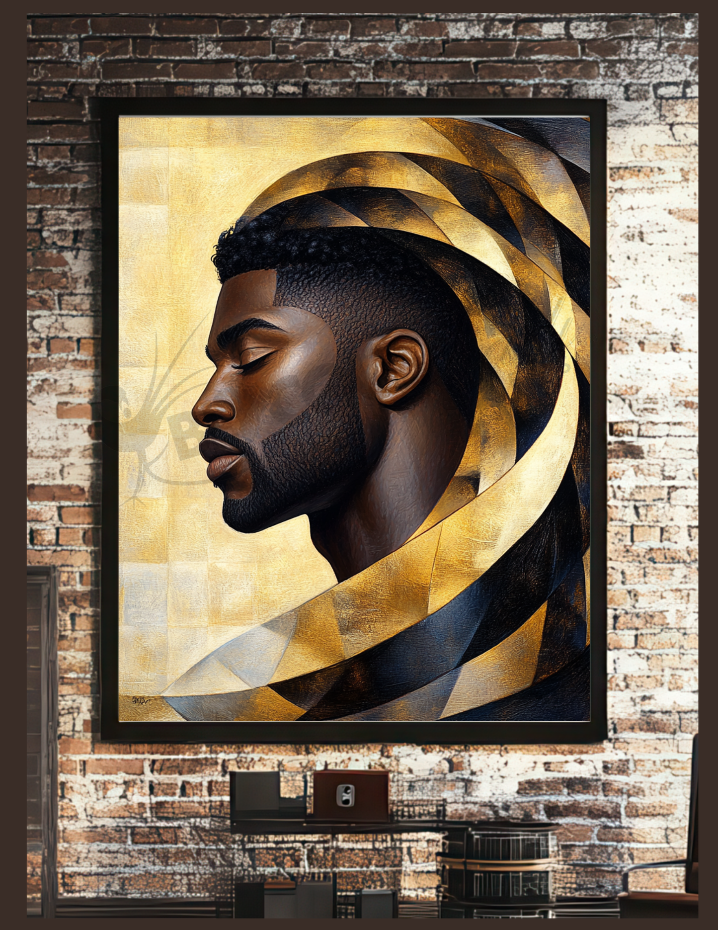 Black King & Queen Wall Art | Set of 3 Afrocentric Prints | Gold Bronze Digital Downloads | Bathroom, Bedroom, Living Room Decor