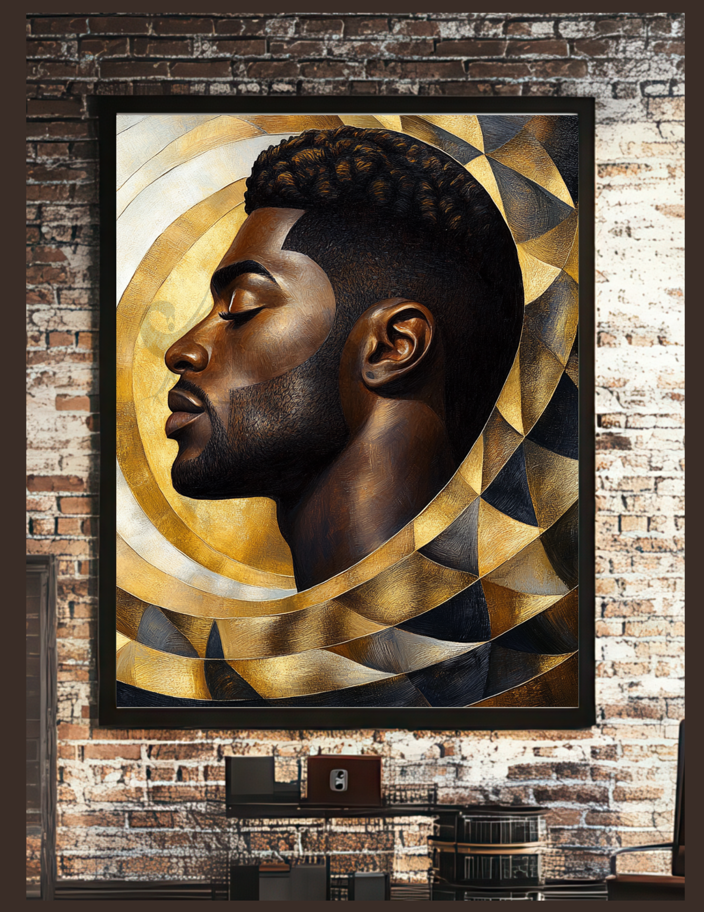 Black King & Queen Wall Art | Set of 3 Afrocentric Prints | Gold Bronze Digital Downloads | Bathroom, Bedroom, Living Room Decor
