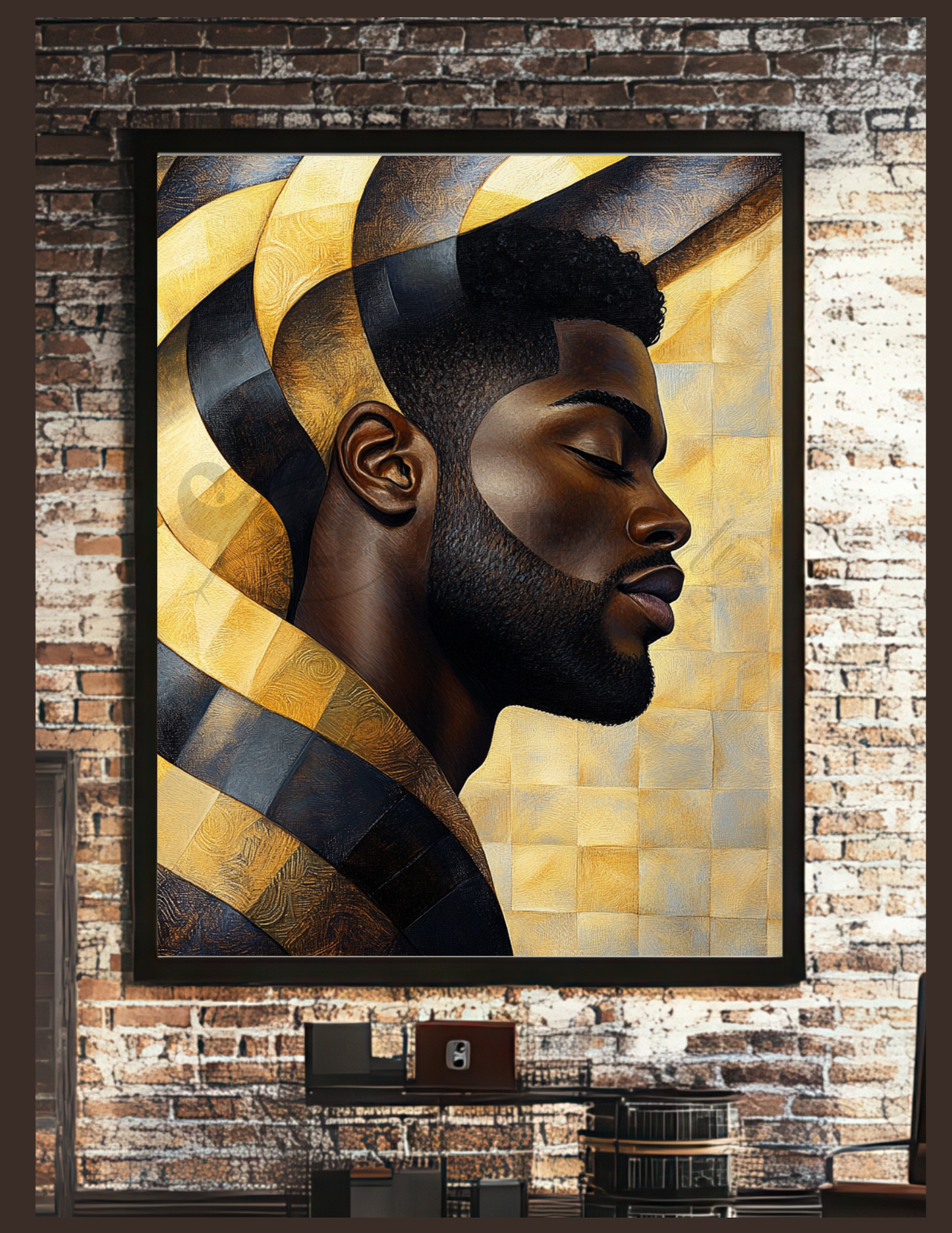 Black King & Queen Wall Art | Set of 3 Afrocentric Prints | Gold Bronze Digital Downloads | Bathroom, Bedroom, Living Room Decor