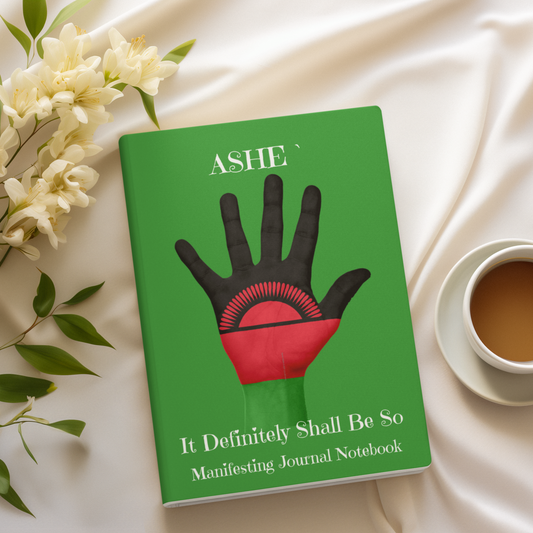 *CLEARANCE* ASHE – It Definitely Shall Be So | Manifesting Journal Notebook | 6x9 Lined Pages | Afro-Spiritual Self-Care Journal