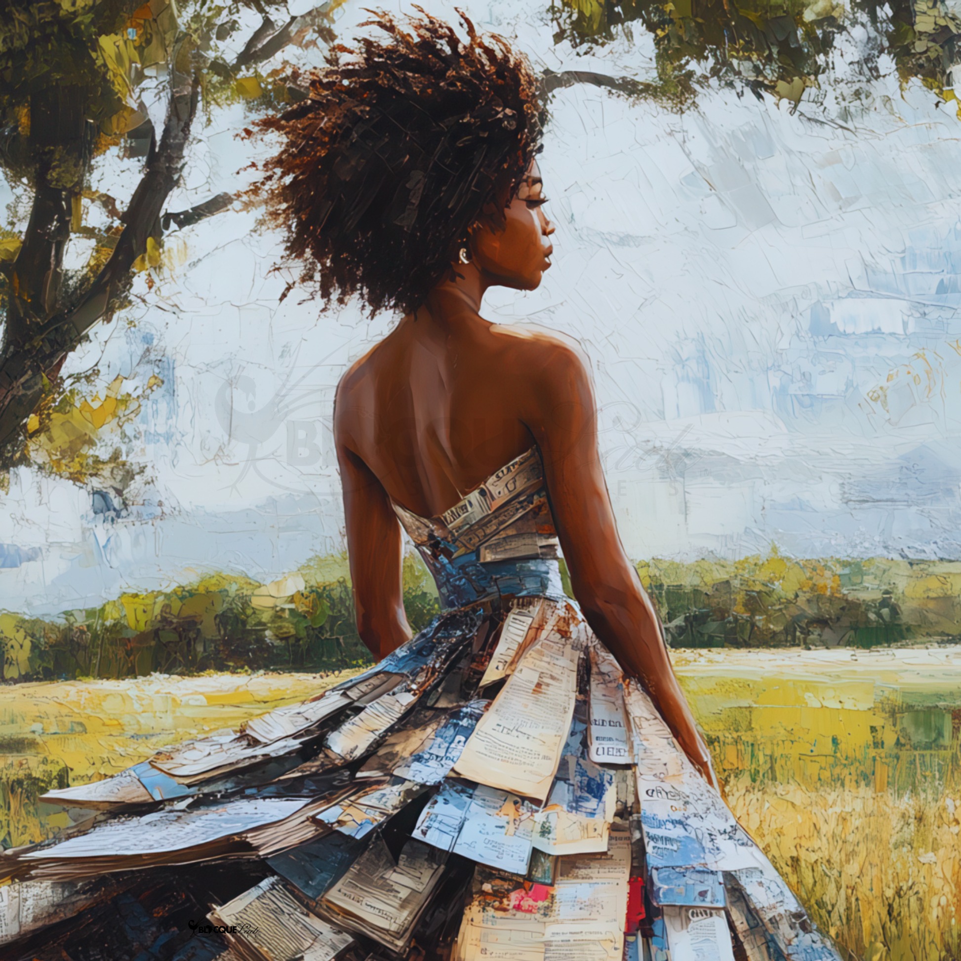 Black woman empowerment wall art celebrating resilience, healing, and self-love. Afrocentric digital print for inspiring home décor