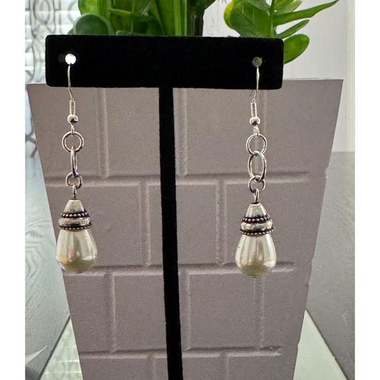 *Clearance* Vintage-Inspired Earring Set | Pearl Teardrop Dangles + Heart Charm Earrings | 2-Pair Jewelry Collection