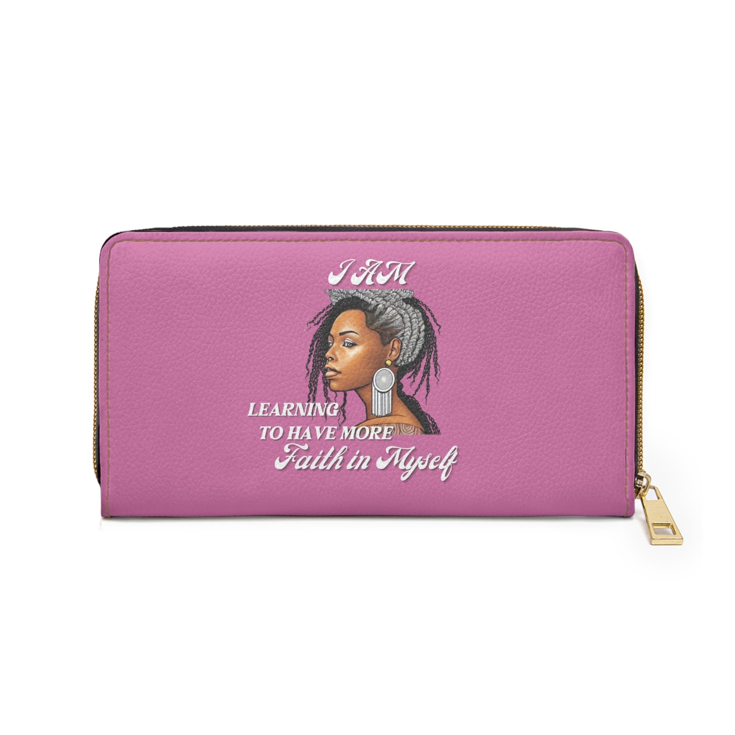 *CLEARANCE* "I Am Learning to Have More Faith In Myself" – Afrocentric Affirmation Motivational Wallet
