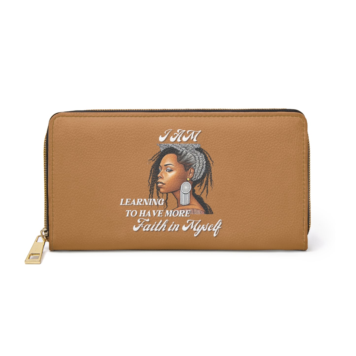 *CLEARANCE* "I Am Learning to Have More Faith In Myself" – Afrocentric Affirmation Motivational Wallet
