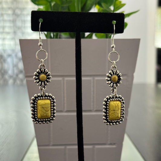 *Clearance* Yellow Southwestern Earrings