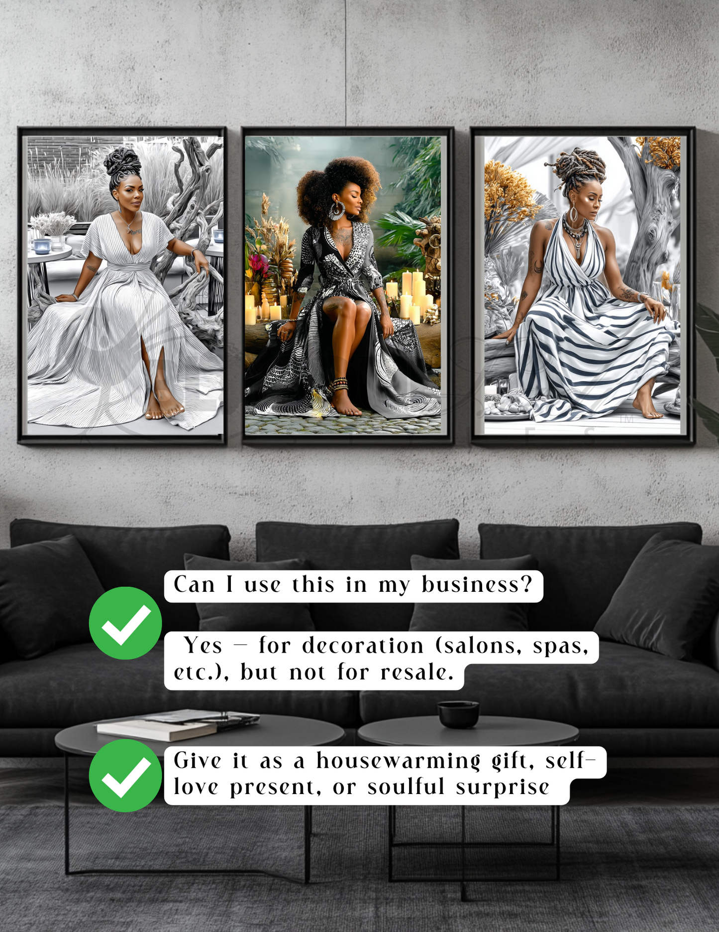 Black Woman Wall Art | Afrocentric Summer Vibes | Digital Download for Living Room