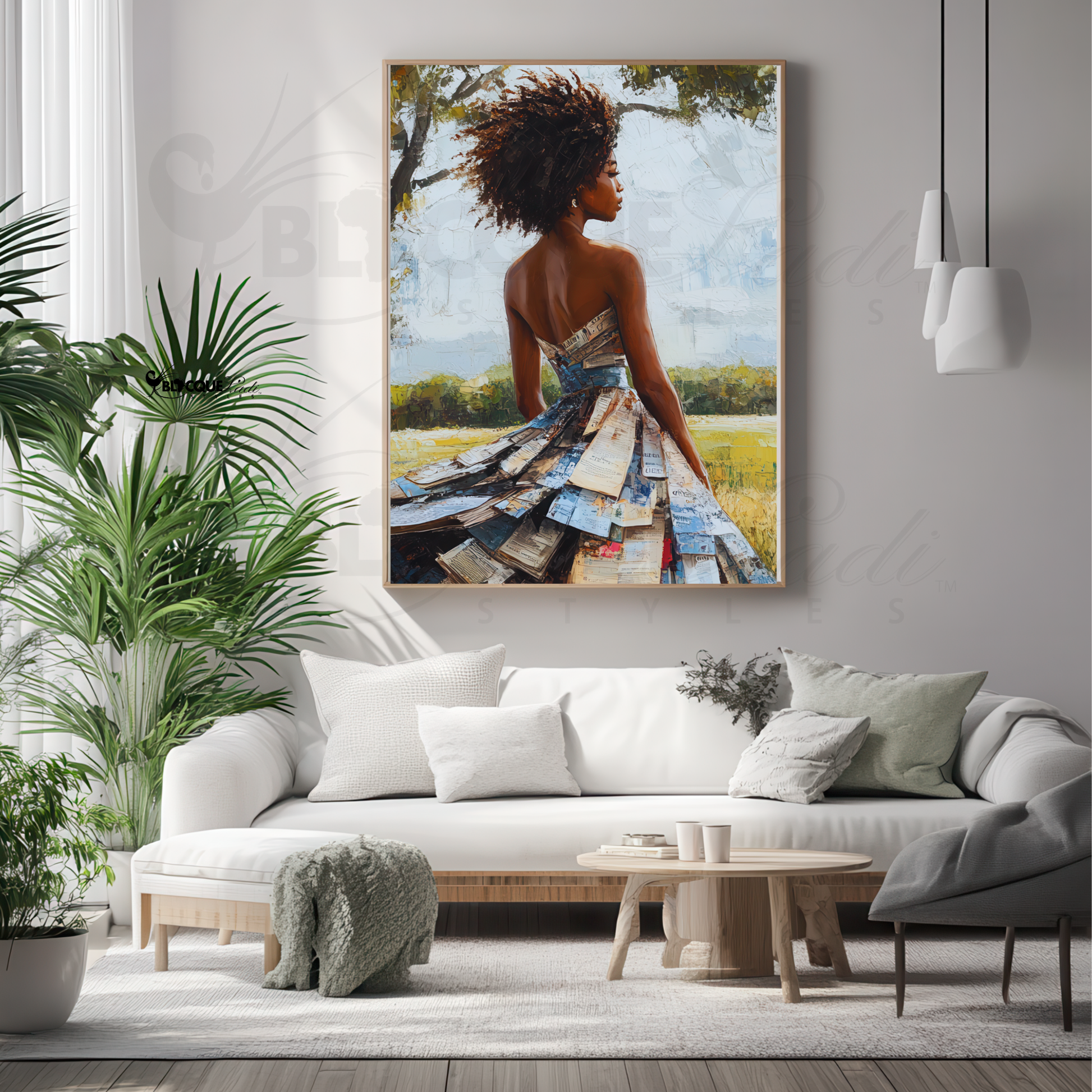 Black woman empowerment wall art celebrating resilience, healing, and self-love. Afrocentric digital print for inspiring home décor