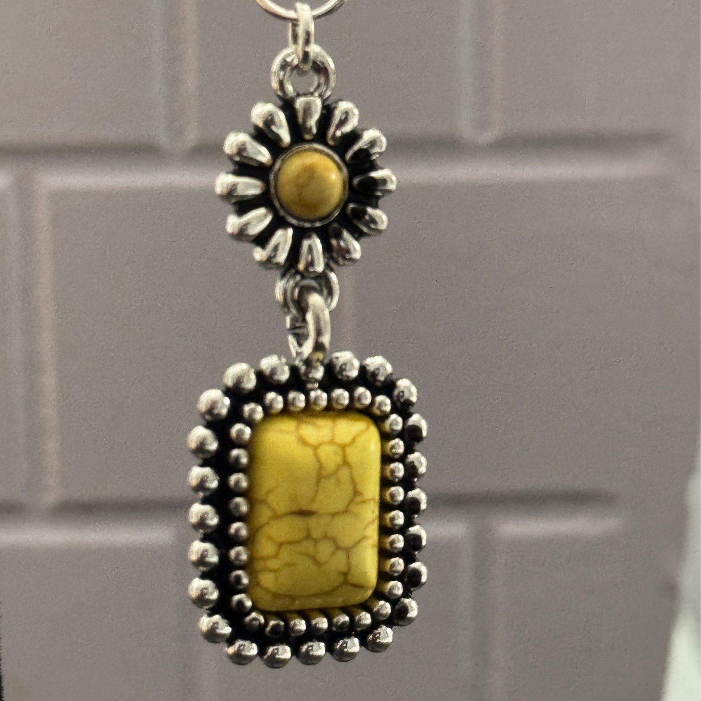 *Clearance* Yellow Southwestern Earrings