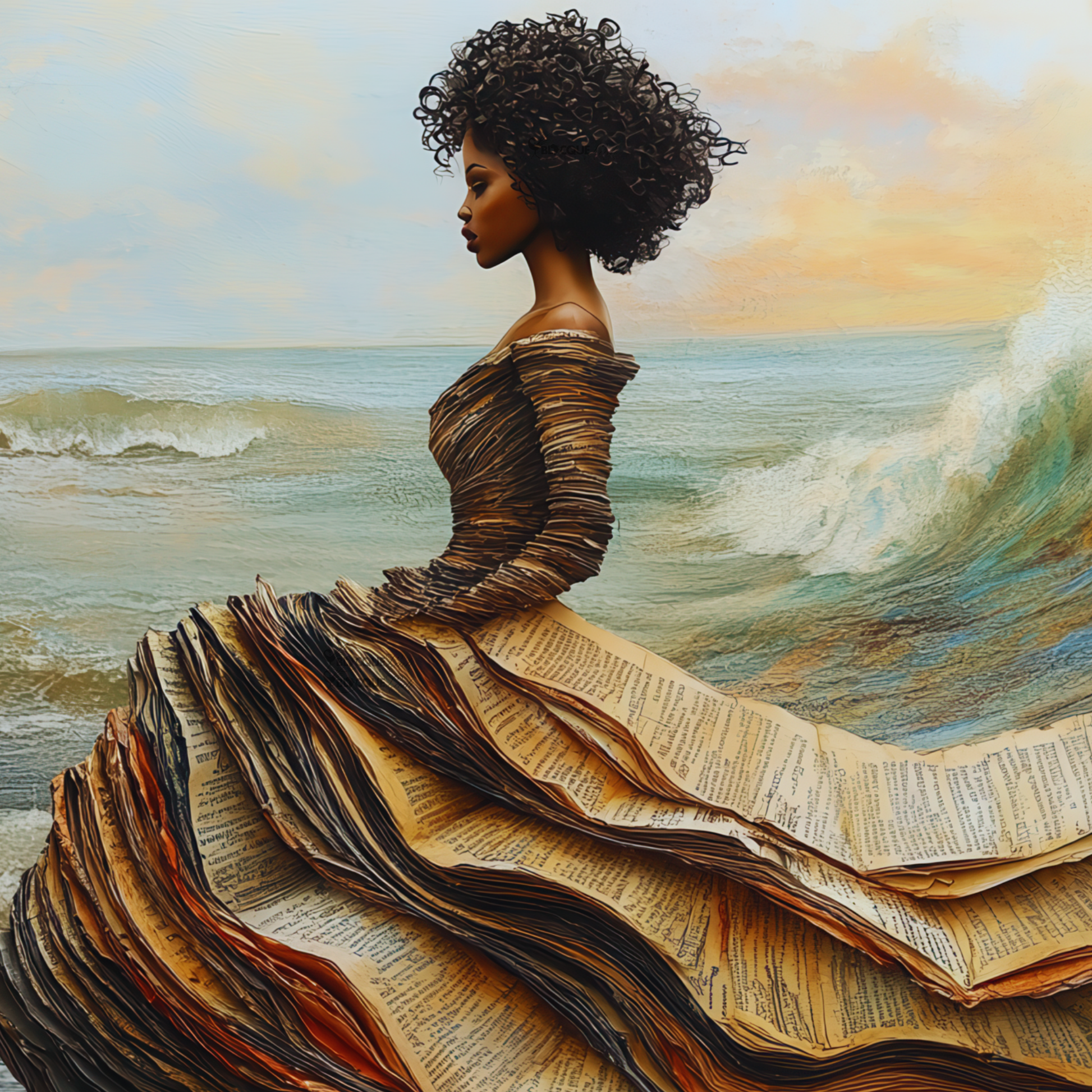 Black woman empowerment wall art celebrating resilience, healing, and self-love. Afrocentric digital print for inspiring home décor