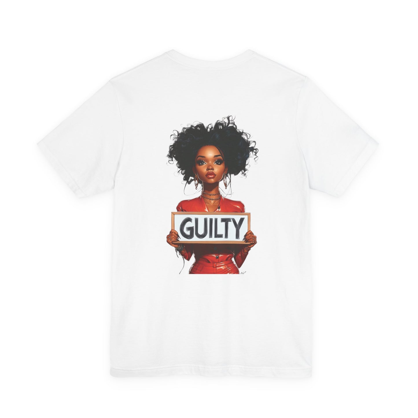 Empowerment Tee, Black Women's Resilience and Healing Shirt, Self-Love Gift, Guilty Sign Graphic Tee, African-American