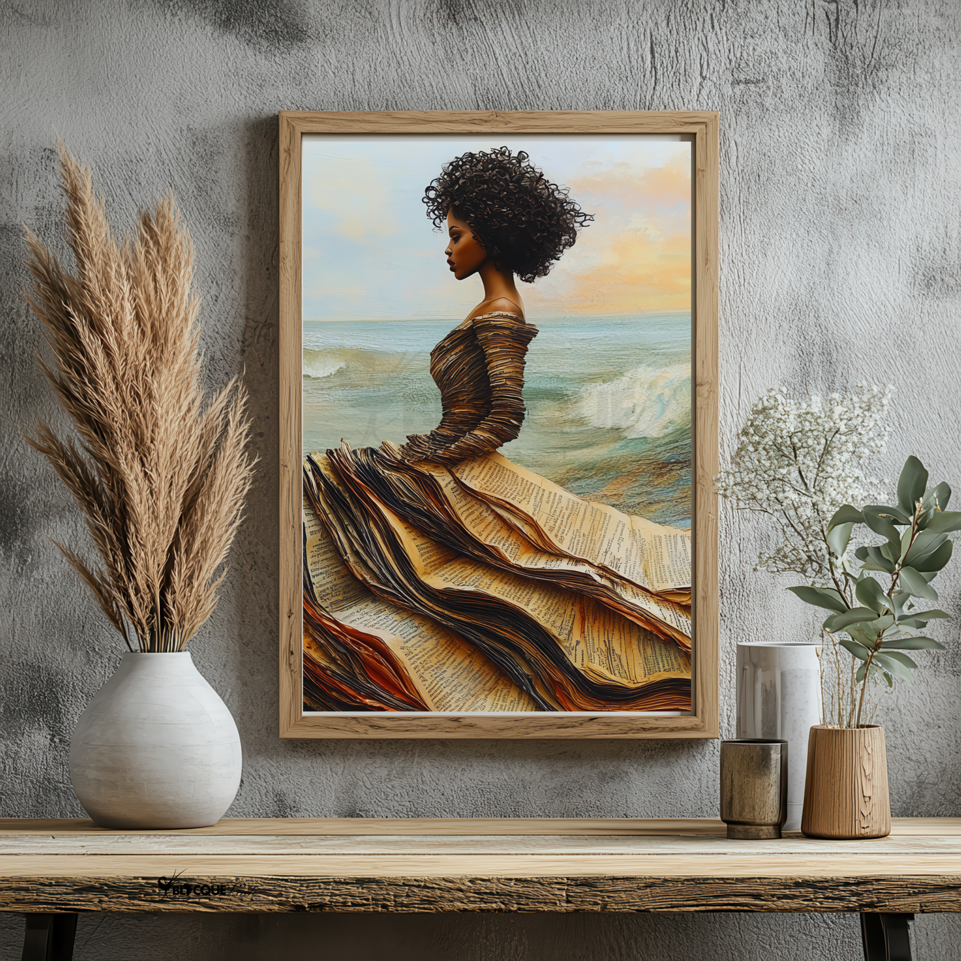 Black woman empowerment wall art celebrating resilience, healing, and self-love. Afrocentric digital print for inspiring home décor