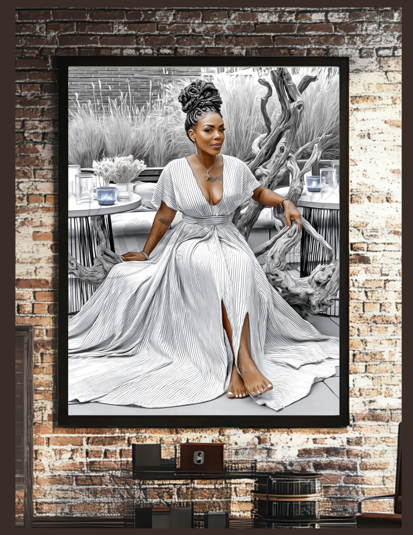 Black Woman Wall Art | Afrocentric Summer Vibes | Digital Download for Living Room
