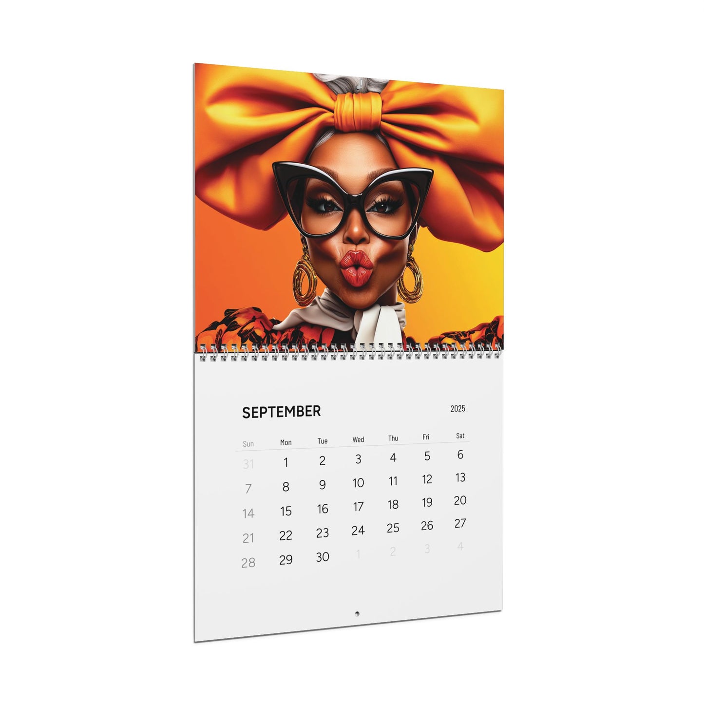 Blowing Positive Vibes of Love & Abundance | 2025Afrocentric Wall Calendar
