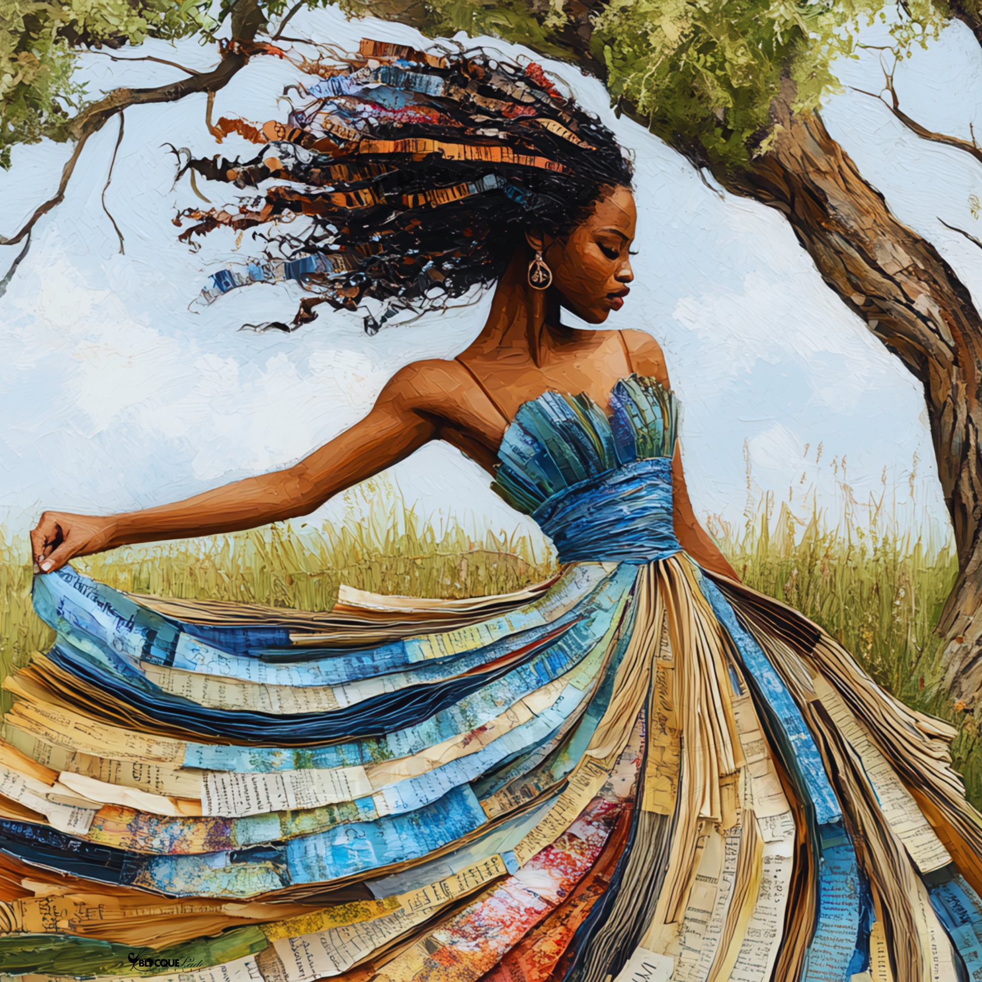 Black woman empowerment wall art celebrating resilience, healing, and self-love. Afrocentric digital print for inspiring home décor