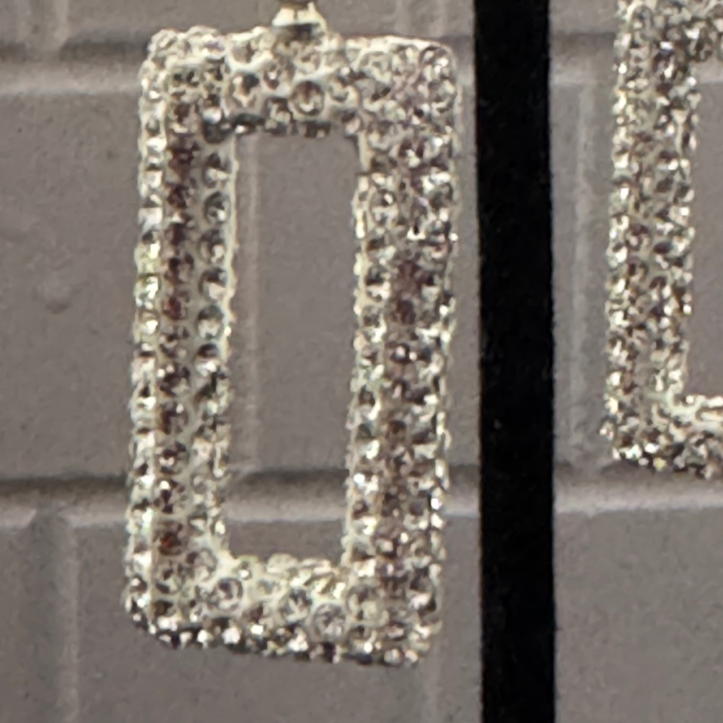 *Clearance* Rectangle Sparkly Earrings