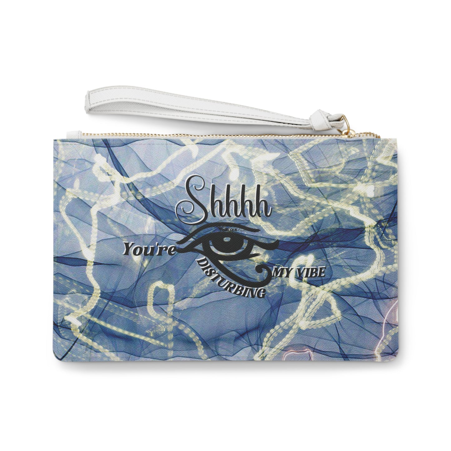 *Clearance* Shhhh You're Disturbing My Vibe" Clutch Bag | Afrocentric Wristlet in 2 Bold Color Palettes