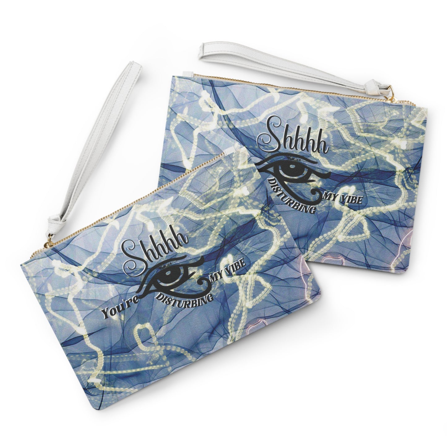 *Clearance* Shhhh You're Disturbing My Vibe" Clutch Bag | Afrocentric Wristlet in 2 Bold Color Palettes