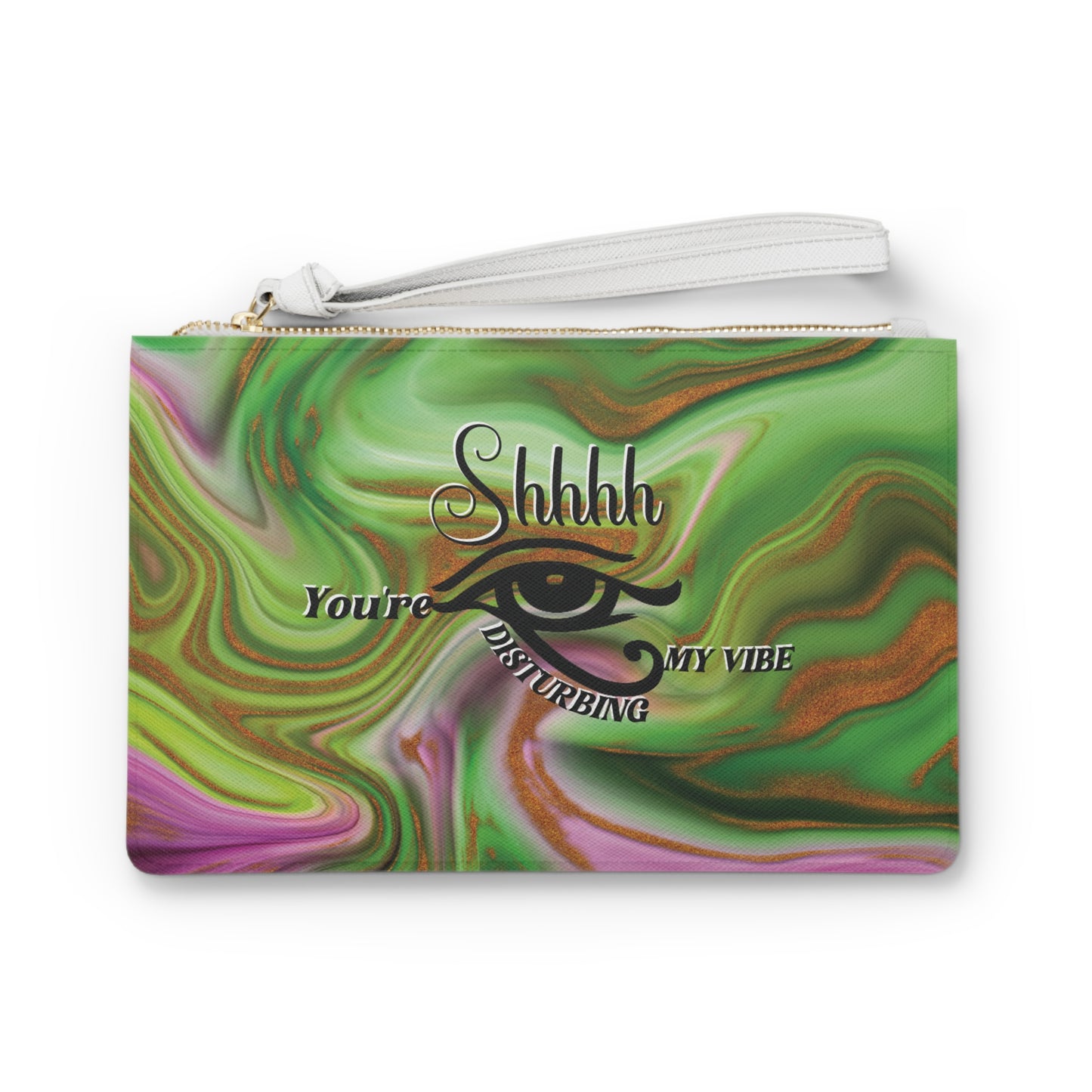 *Clearance* Shhhh You're Disturbing My Vibe" Clutch Bag | Afrocentric Wristlet in 2 Bold Color Palettes