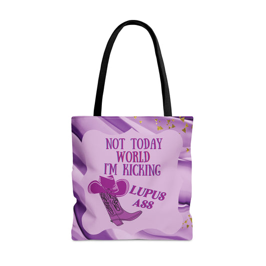 *Clearance* – Not Today World, I’m Kicking Lupus Ass” Tote Bag