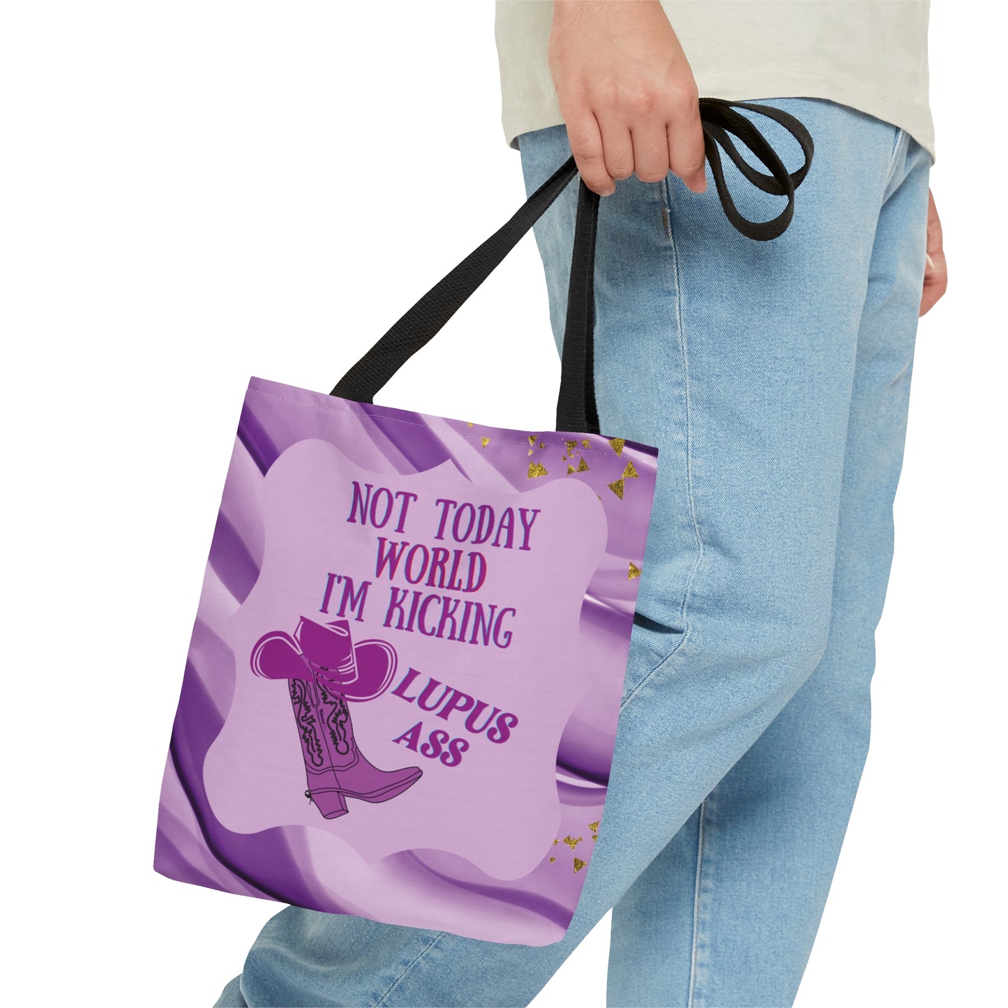 *Clearance* – Not Today World, I’m Kicking Lupus Ass” Tote Bag