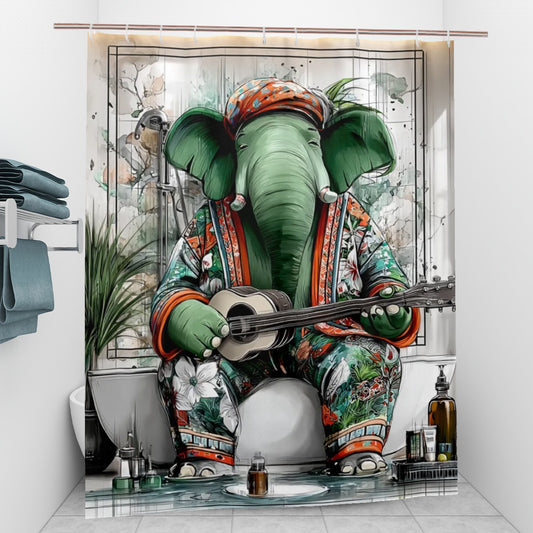 Bathroom Shower Curtain 5102x5102 BoHo Elephant Shower CurtainPrintkkk