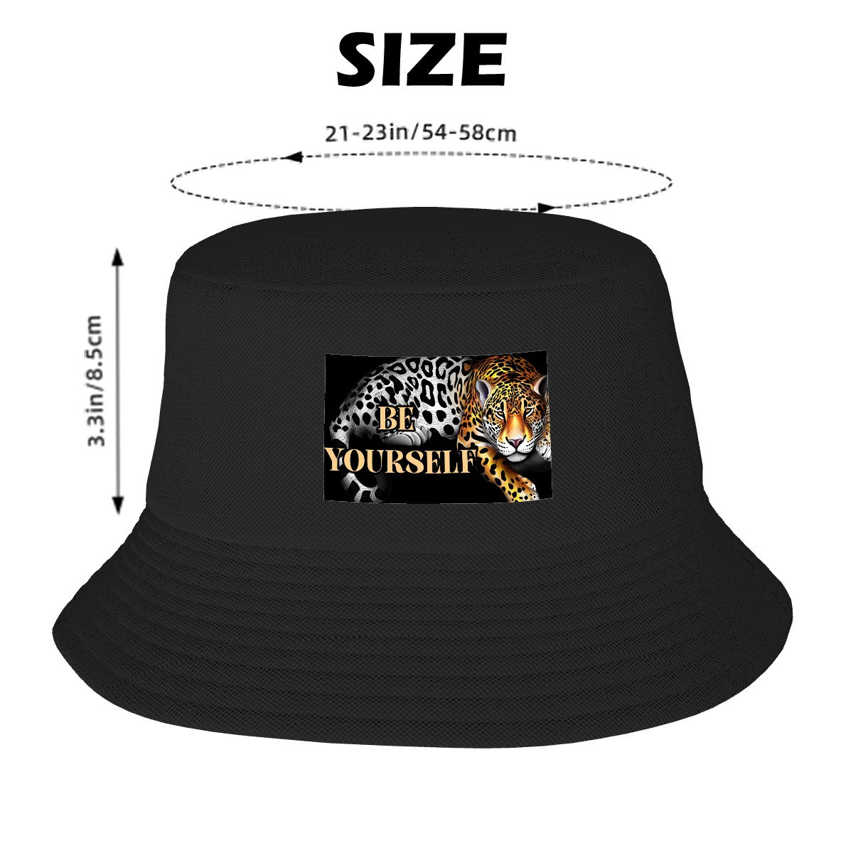 Be Yourself Jaguar Bucket Hat | Empowering Youth Gift from Grandparents| Unisex Twill Summer Hat