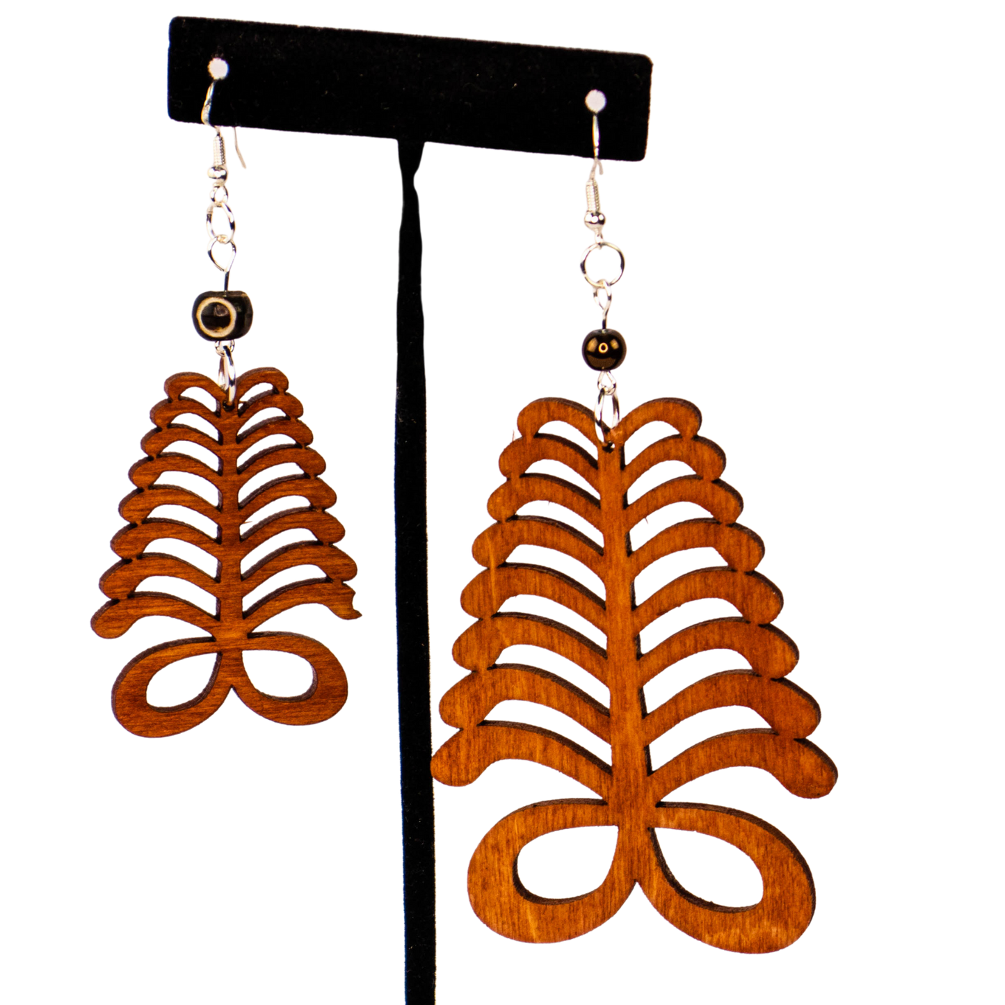 AYA- Adinkra symbol/ Afrocentric/Bohemian/Cultural Conscious/Afro-Punk/West Africa Wood Earrings Brown
