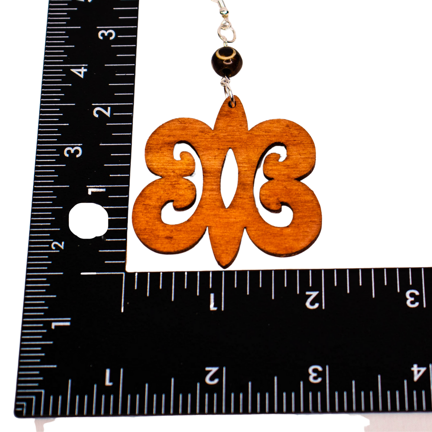 Afrocentric African Wood Dangle Earrings for Women/HYE WON HYE Adinkra symbol