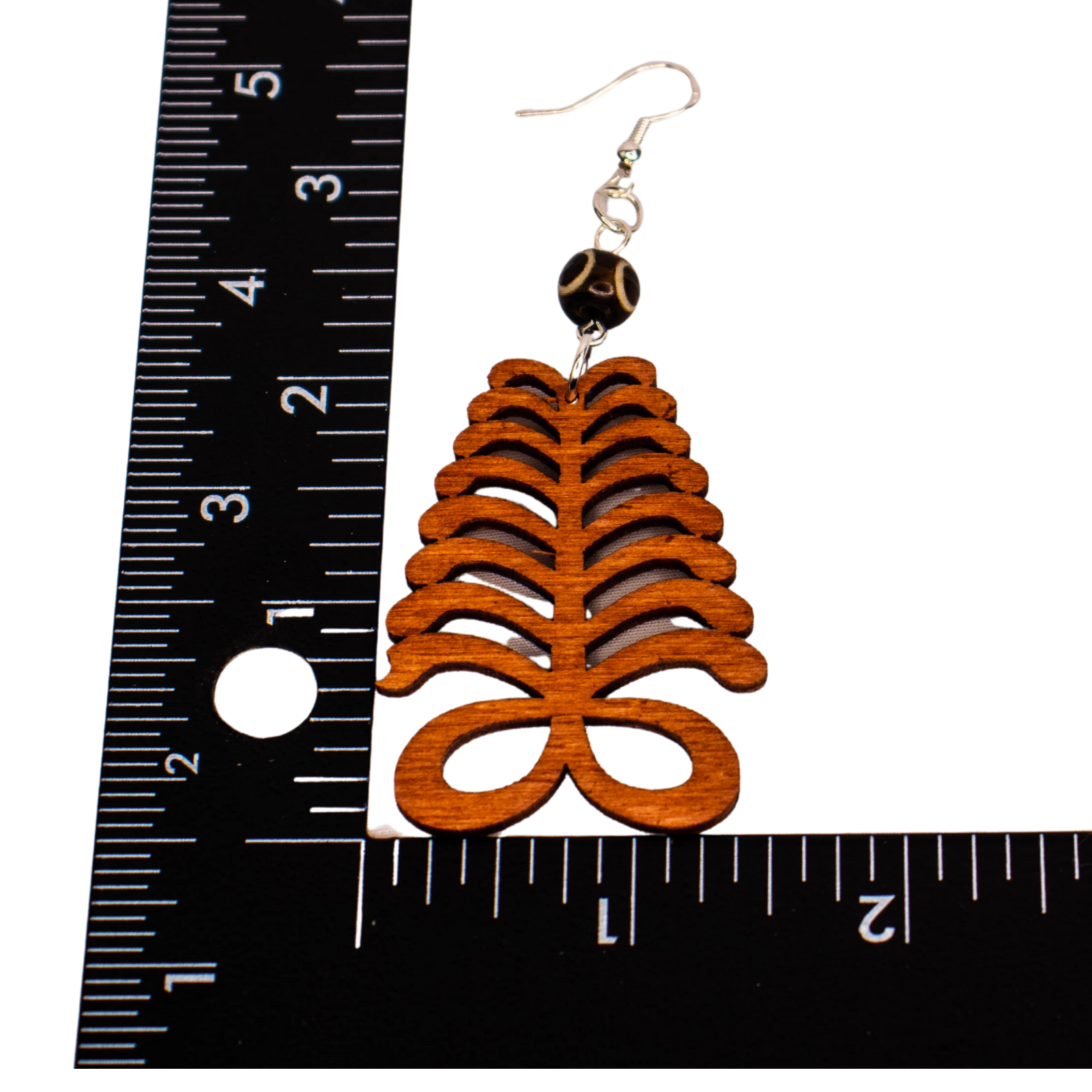 AYA- Adinkra symbol/ Afrocentric/Bohemian/Cultural Conscious/Afro-Punk/West Africa Wood Earrings Brown