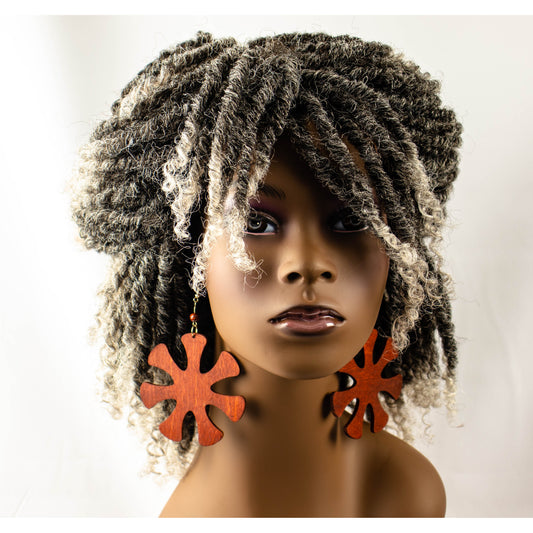 ANANSE NTONTAN/ Adinkra symbol/ Afrocentric/Affirmation/Bohemian/Cultural Conscious/Afro-Punk/West Africa Wood Earrings
