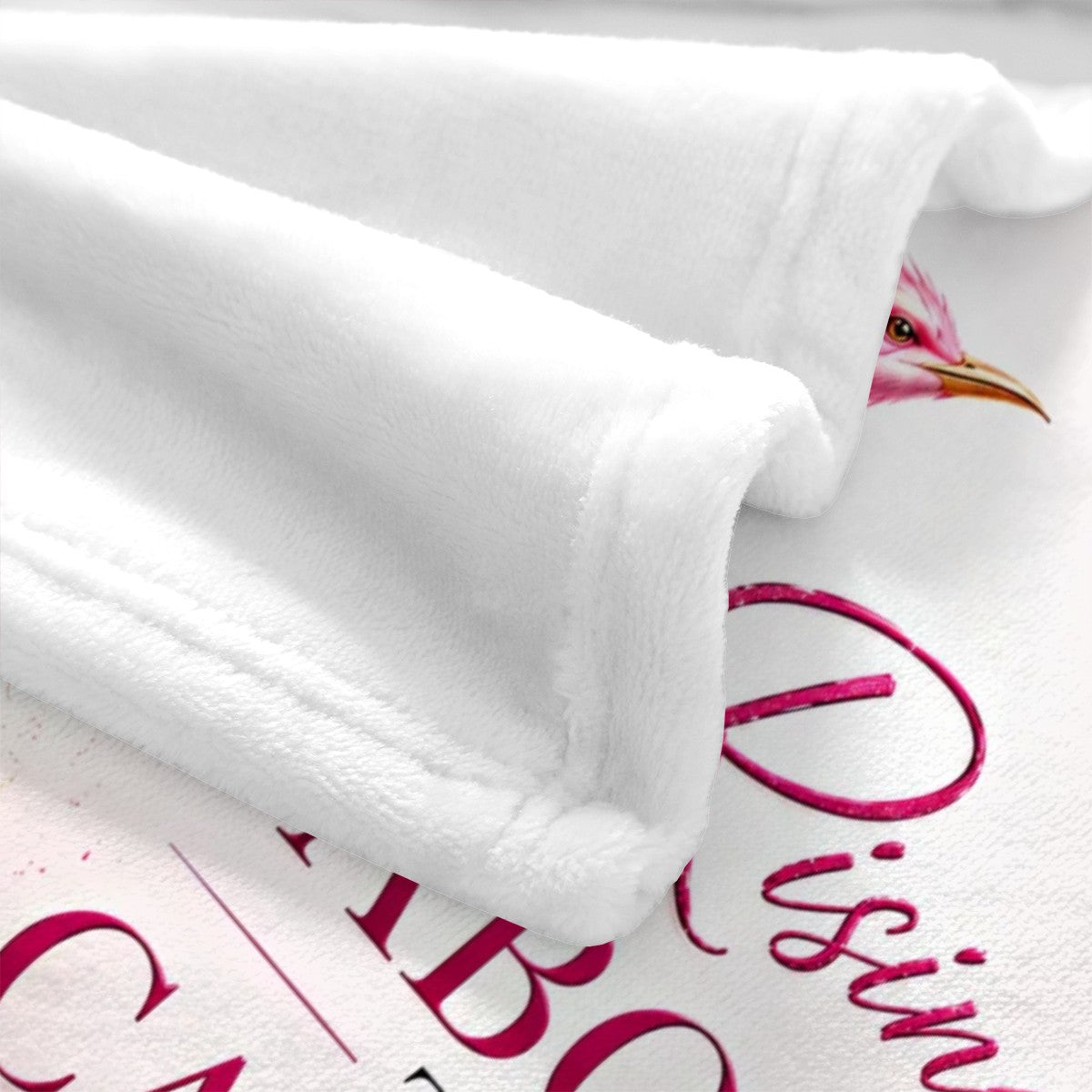 Rising Above Cancer Blanket for Women | Breast Cancer Survivor Gift | Pink Phoenix Awareness Throw