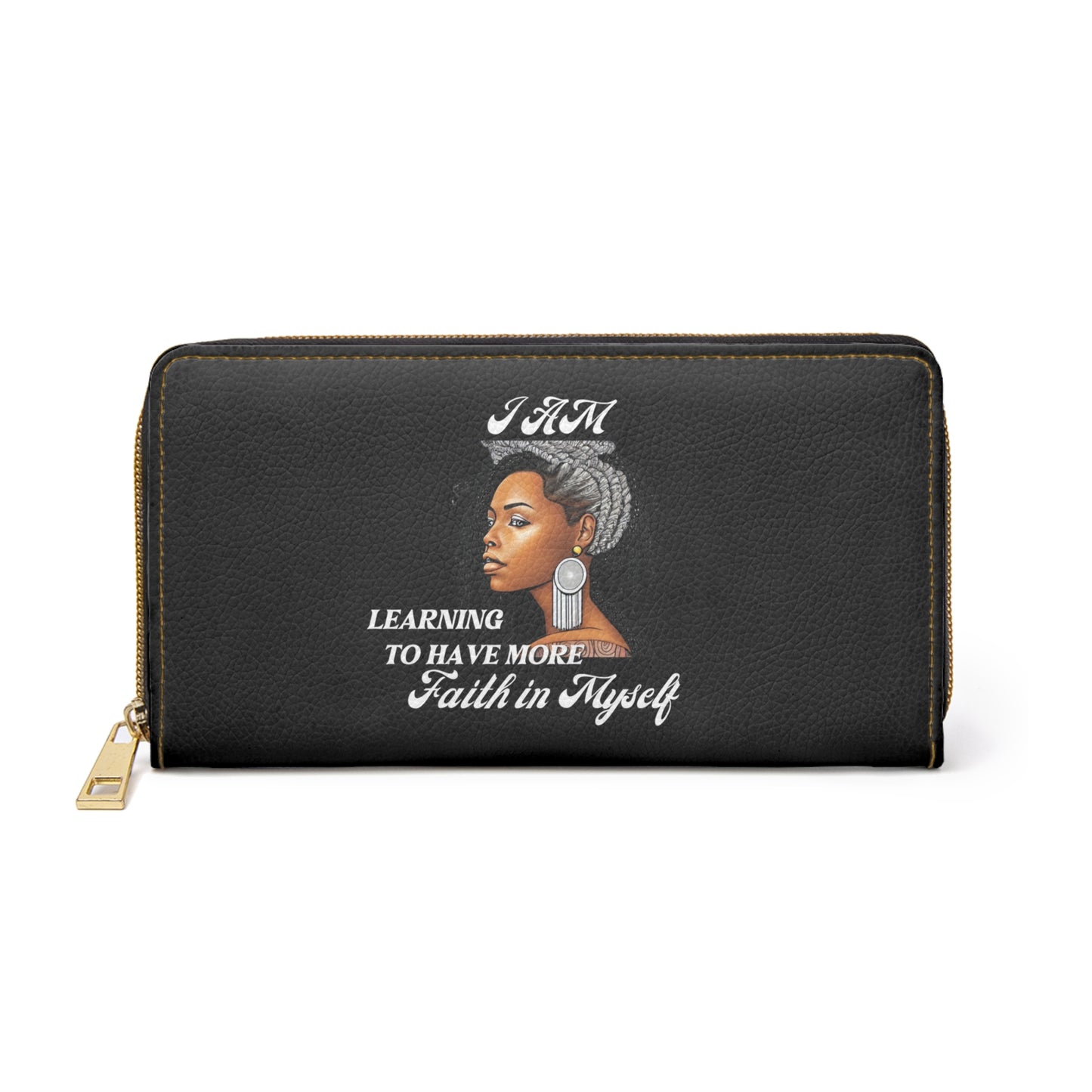 *CLEARANCE* "I Am Learning to Have More Faith In Myself" – Afrocentric Affirmation Motivational Wallet
