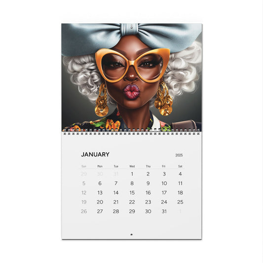 Blowing Positive Vibes of Love & Abundance | 2025Afrocentric Wall Calendar