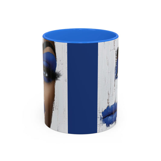 Bold Blue Eye Coffee Mug - Colorful Ceramic Cup for Art Lovers, Stylish Gift for Her, Home Decor, Espresso, Tea, Birthday Present