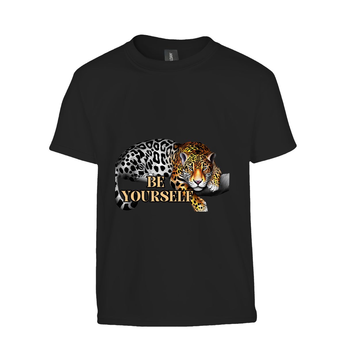 Be Yourself Kids T-Shirt | Leopard Graphic Tee | Empowerment Gift from Grandparents