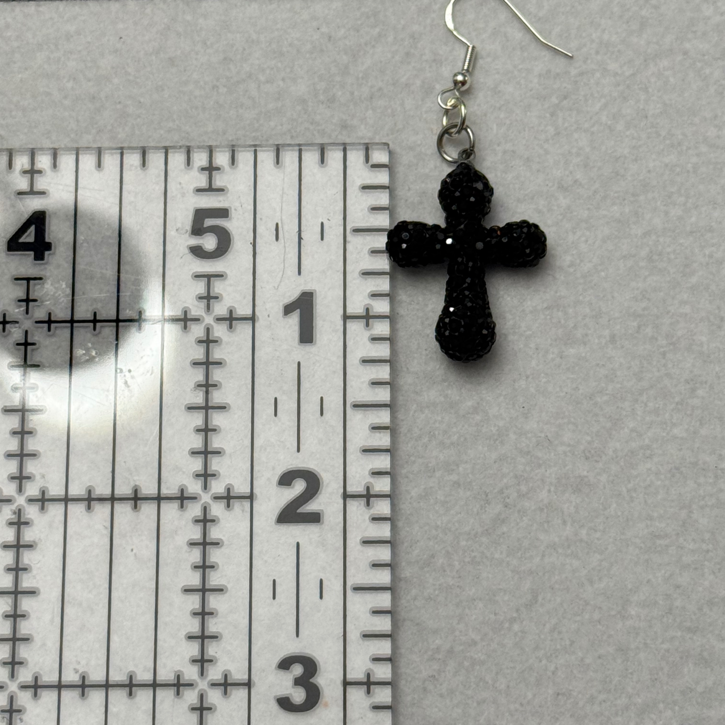 *Clearance* Black Cross Earrings | Beaded Statement Dangles | Handmade Afrocentric Jewelry
