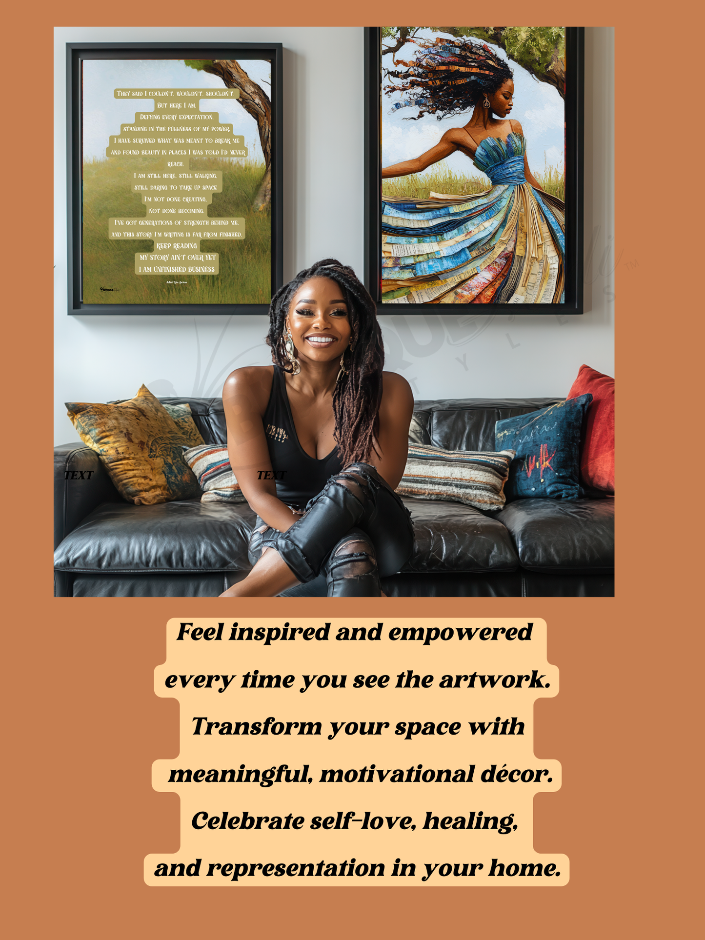 Empowerment Wall Art, My Story Ain't Over Yet, Uplifting Afrocentric Woman Art, Digital Download