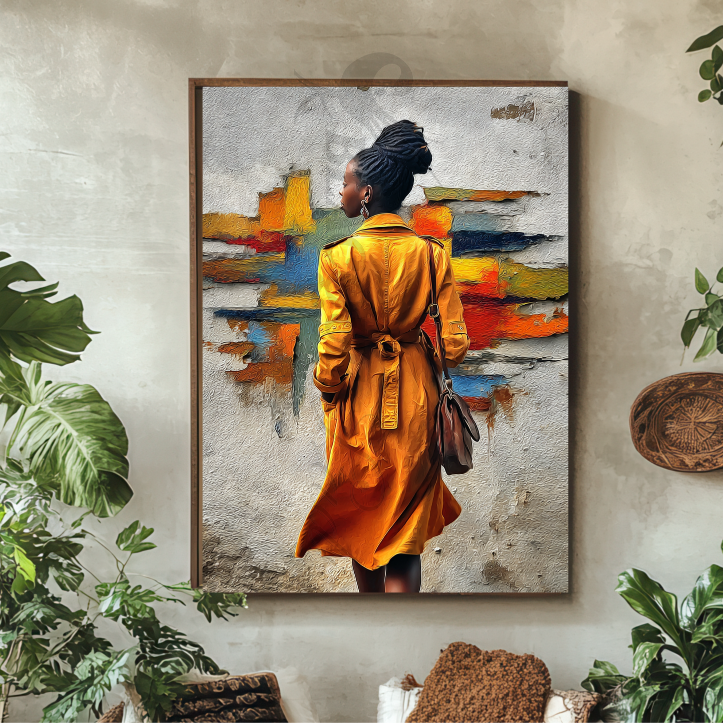 Black Woman Wall Art Set | Afro Boho Printable Decor | Digital African American Art