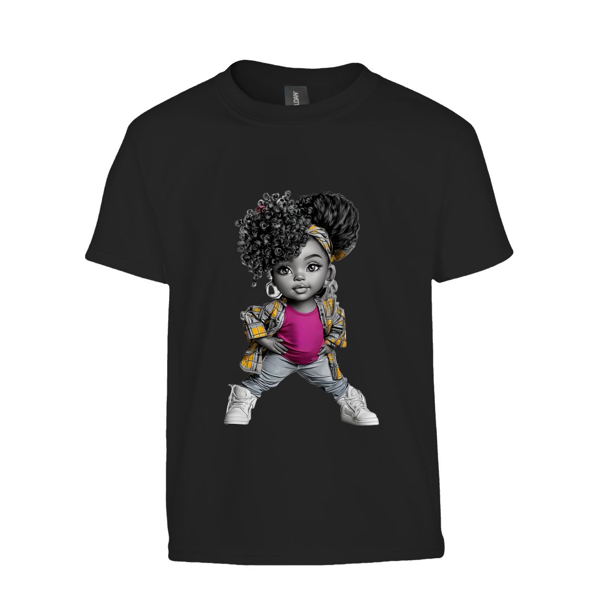 Afro Princess Youth T-Shirt | Black Girl Magic Kids Empowerment Tee | Grandparent Legacy Gift | 100% Cotton Shirt