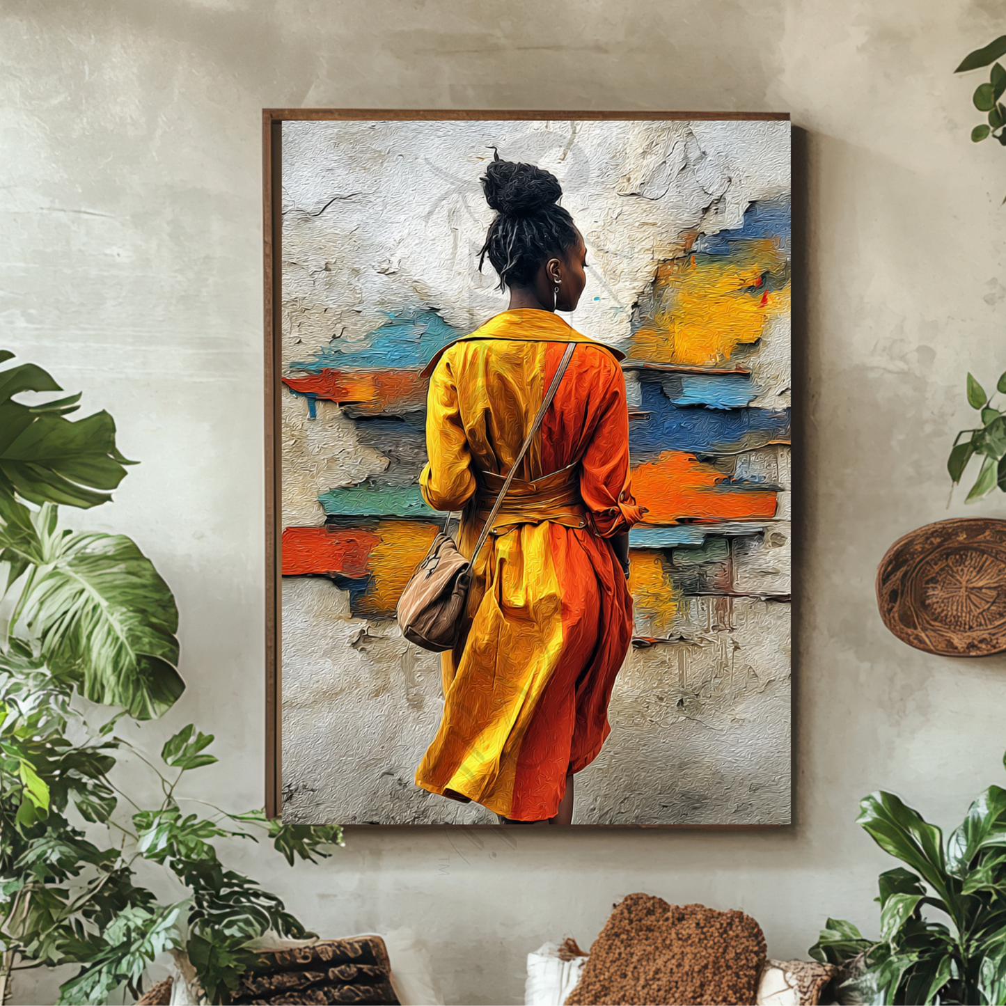 Black Woman Wall Art Set | Afro Boho Printable Decor | Digital African American Art