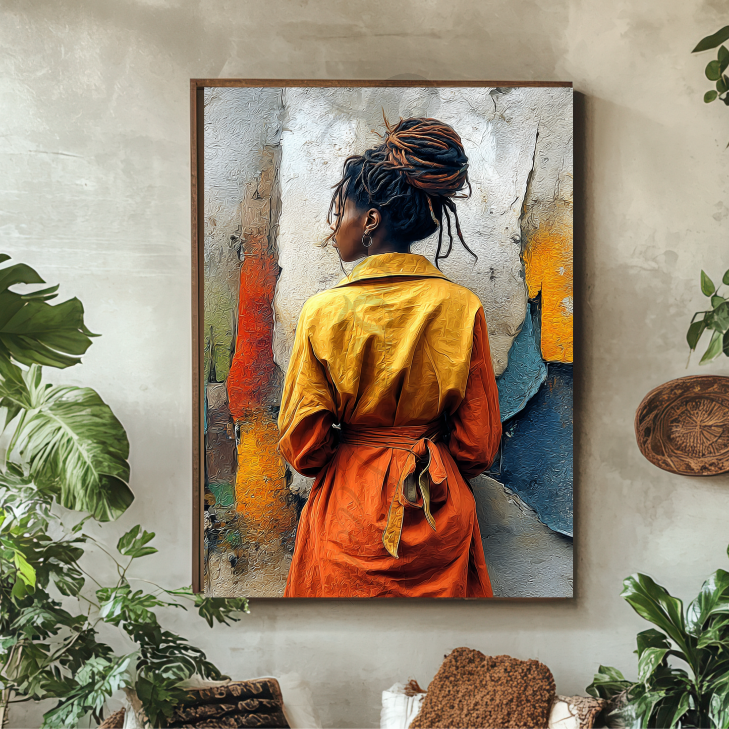 Black Woman Wall Art Set | Afro Boho Printable Decor | Digital African American Art
