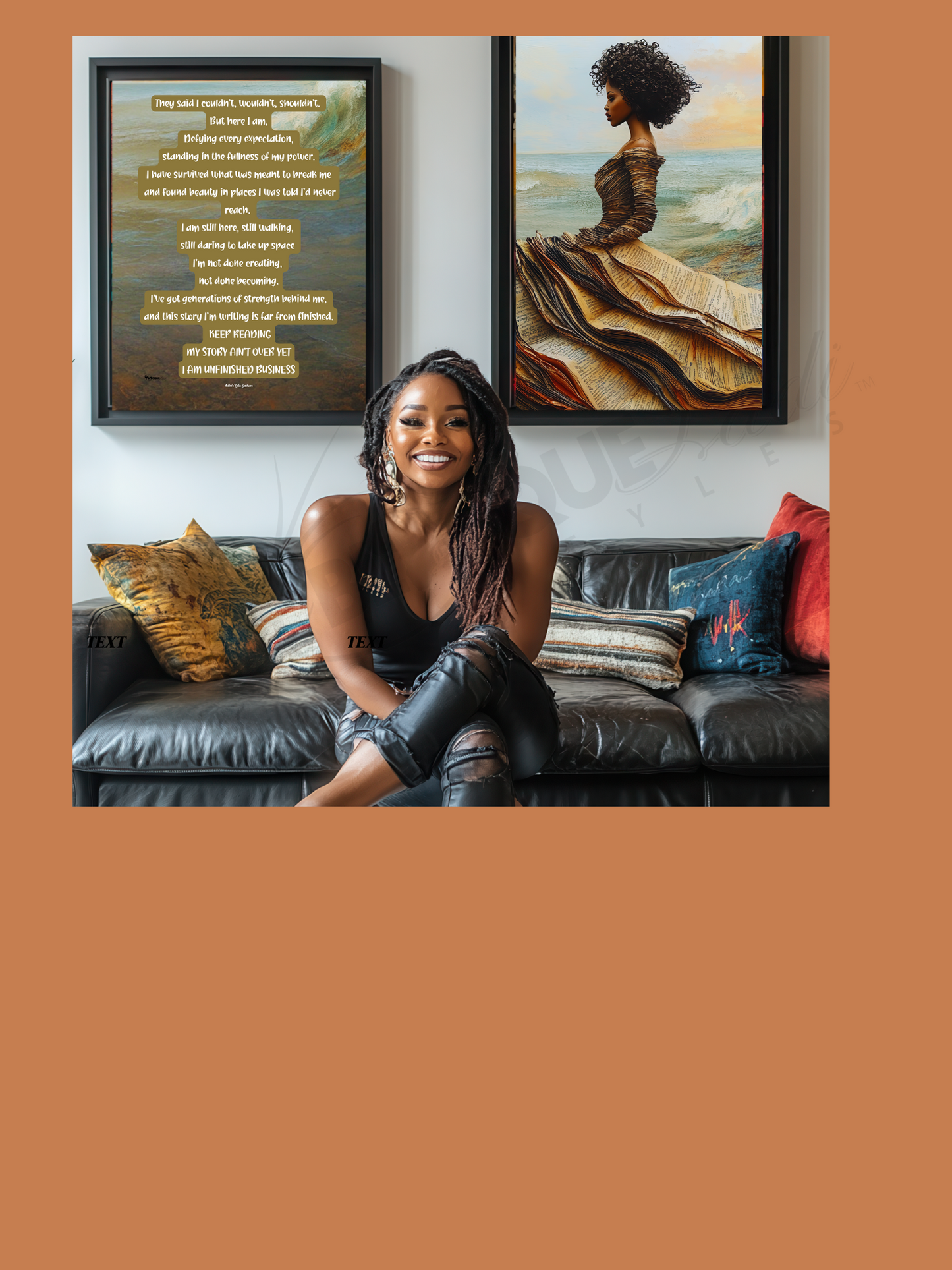 Empowerment Wall Art, My Story Ain't Over Yet, Uplifting Afrocentric Woman Art, Digital Download