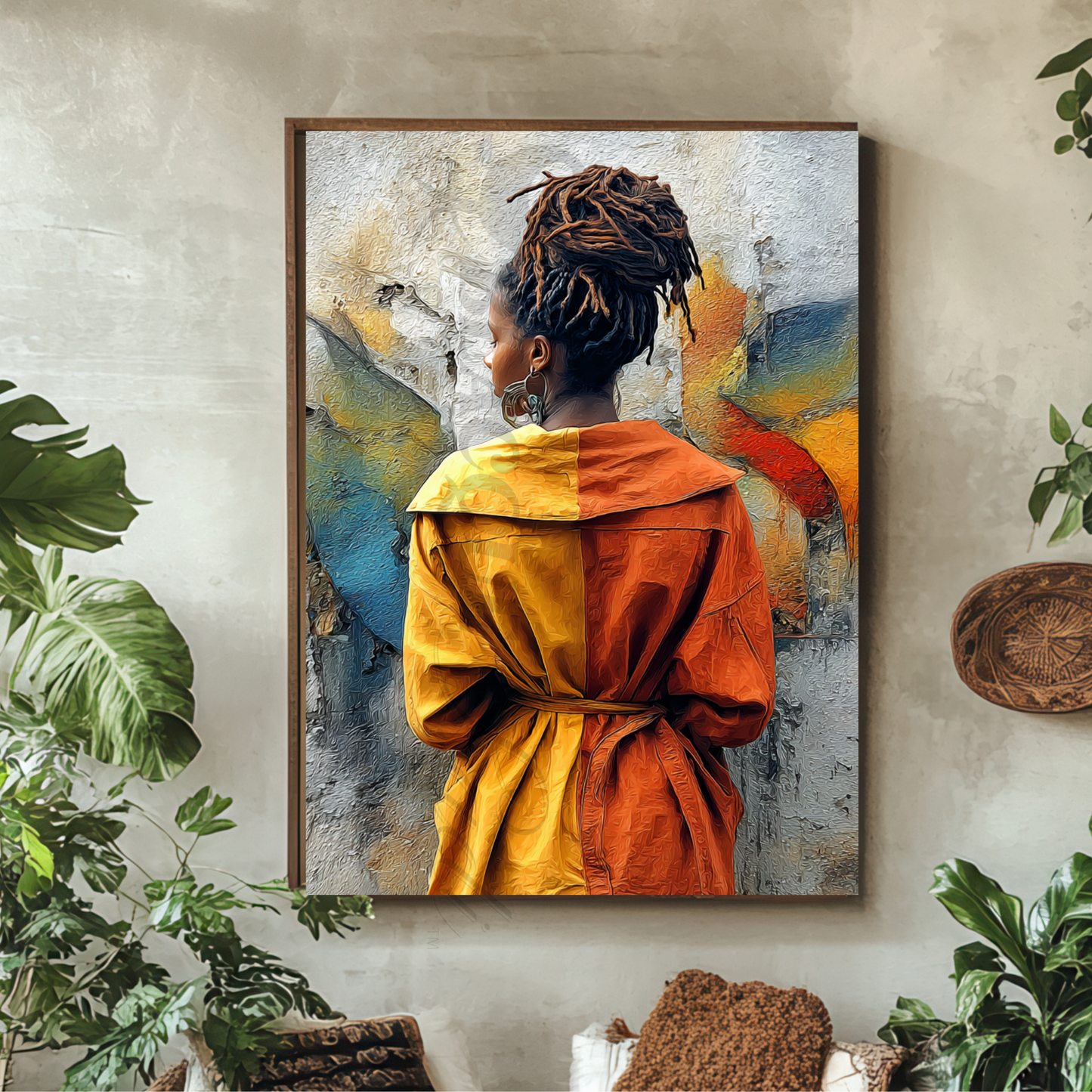 Black Woman Wall Art Set | Afro Boho Printable Decor | Digital African American Art