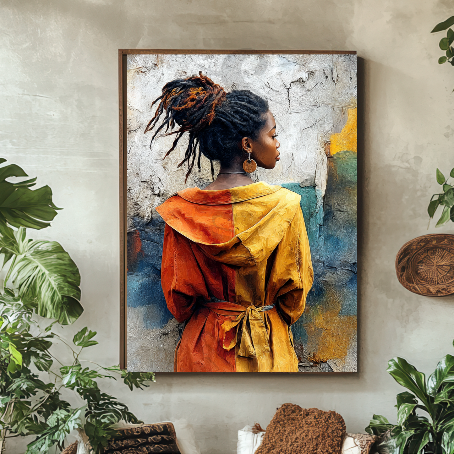 Black Woman Wall Art Set | Afro Boho Printable Decor | Digital African American Art