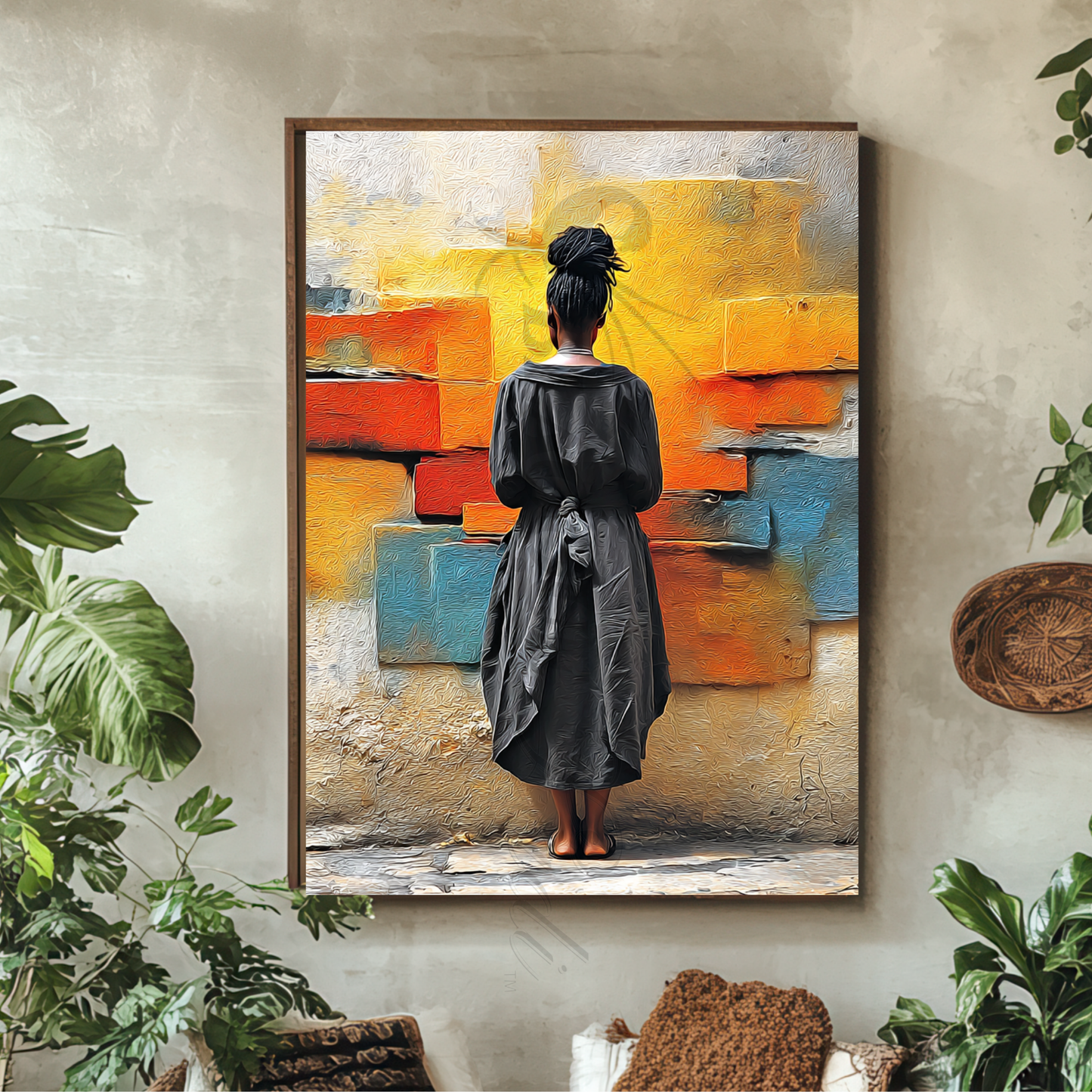 Black Woman Wall Art Set | Afro Boho Printable Decor | Digital African American Art
