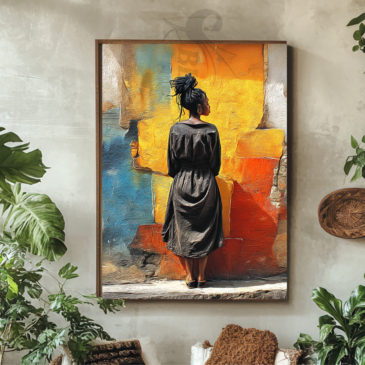 Black Woman Wall Art Set | Afro Boho Printable Decor | Digital African American Art